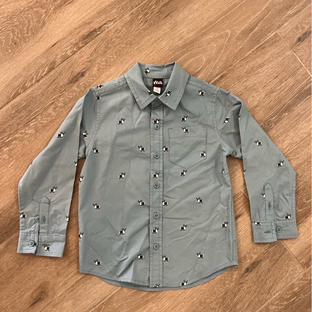 Tea Long-Sleeved Button Up Shirt